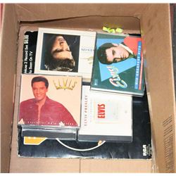 LOT OF ASSORTED ELVIS CDS AND RECORDS
