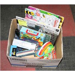 MISC KIDS LOT, ALL CRAFT SUPPLIES AND MUSICAL TOY.