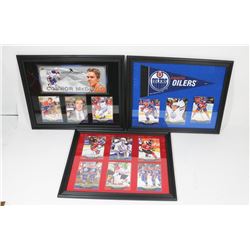 LOT OF 3 CONNOR MCDAVID FRAMED CARD PICTURES.
