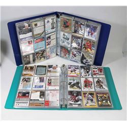 LOT OF 2 BINDERS WITH OVER 600 HOCKEY CARDS - ASST