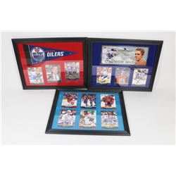 LOT OF 3 CONNOR MCDAVID FRAMED CARD PICTURES.