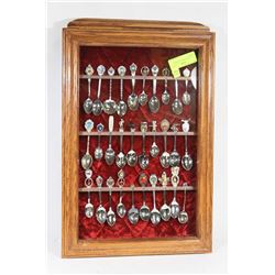 COLLECTORS SPOON SETS WITH CABINET,