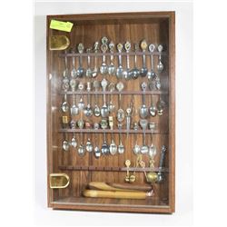 COLLECTORS SPOON SETS WITH CABINET,