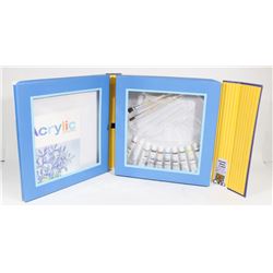 INCOMPLETE ACRYLIC PAINTING SET.