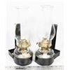 TWO WALL MOUNT OIL LANTERNS.