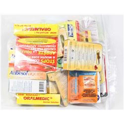 BAG OF ASSORTED LIP BALMS AND OINTMENTS.