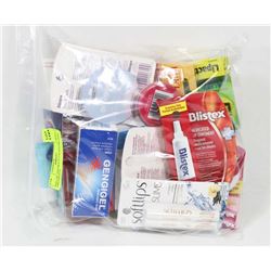 BAG OF ASSORTED LIP BALMS AND OINTMENTS.