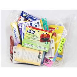 BAG OF ASSORTED LIP BALMS AND OINTMENTS.