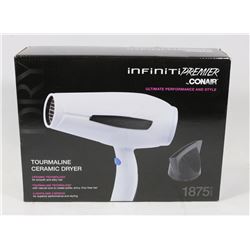 CONAIR INFINITI PREMIER CERAMIC HAIR DRYER, WHITE.