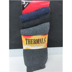3 New pairs Men's Winter Thermal Socks / USA 10-13
