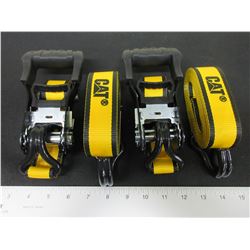 2 New CAT Ratchet Straps 1-1/2 x 16 feet 3000lb break strength