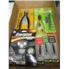 Image 1 : Flat full of New Tools / Energizer Headlight / Tire Gauge / Eyelet kit & More