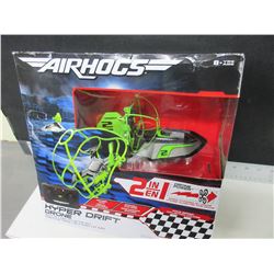 New Air Hogs Hyper Drift Drone / 2 in 1 high speed hovercraft or stunt drone