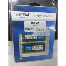Crucial 4gb 2x2gb Memory Kit / DDR3L 1600 SODIMM