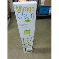 New Complete Wood Floor Cleaning Kit / 1 liter cleaner / mop / telescoping handle