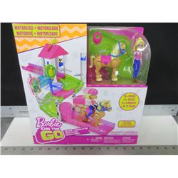 New Barbie on the GO Motorized Pony Race