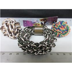 New Braided Rope Toy Balls & Hoop for Dogs
