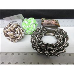 New Braided Rope Toy Balls & Hoop for Dogs