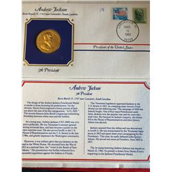 President Medals Cover Collection 1990 ANDREW JACKSON with Stamps