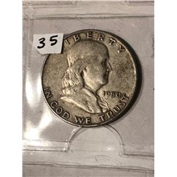 1950 D Franklin Silver Half Dollar Nice Early Silver US Coin