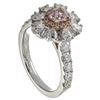 Image 2 : 0.23 ctw Fancy Pink Diamond Ring - 18KT Two-Tone Gold