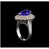 Image 4 : 14KT White Gold 3.11 ctw Tanzanite and Diamond Ring