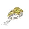 Image 4 : 1.82 ctw Yellow and White Diamond Ring - 18KT Yellow and White Gold