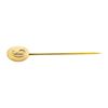 Image 1 : Initial "G" Stick Pin - Yellow Gold Plated