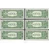Image 2 : Lot of (6) 1957 $1 Silver Certificate Notes