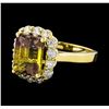 Image 1 : 3.73 ctw Ametrine and Diamond Ring - 14KT Yellow Gold