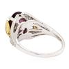 Image 3 : 4.11 ctw Red Spinel And Diamond Ring - 18KT White And Yellow Gold