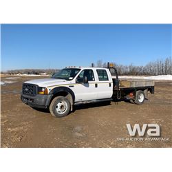 2006 FORD F450 CREW CAB FLATBED TRUCK
