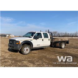 2006 FORD F450 CREW CAB FLATBED TRUCK