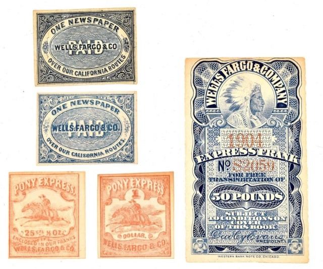 Wells Fargo Pony Express Stamps