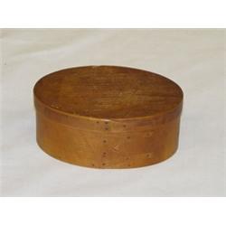 5 1/4" FINGERED OVAL SHAKER PANTRY BOX W/ NATURAL FINISH