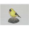Image 1 : MINIATURE CARVED & PAINTED BIRD - GOLDFINCH SIGNED BY JESS BLACKSTONE