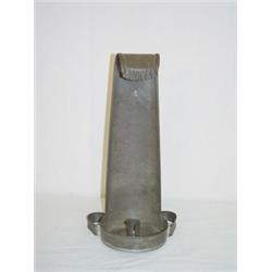 UNUSUAL HOODED 12" TIN WALL SCONCE