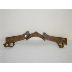 PRIMITIVE CARVED WOODEN WATER BUCKET YOKE