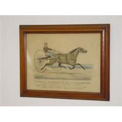 SM. FOLIO CURRIER & IVES LITHO "THE PEERLESS GOLDSMITH MAID" DRIVEN BY BUDD DOBLE