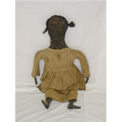 EARLY 29" BLACK CLOTH DOLL