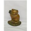 Image 1 : 8" CAST IRON CAT W/ RIBBON DOORSTOP