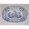 Image 1 : 19 1/2" BLUE TRANSFER STAFFORDSHIRE WELL & TREE PLATTER - DELPHI PATTERN