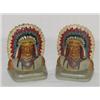 Image 1 : PR. 6 1/2" CAST IRON INDIAN CHIEF BOOKENDS