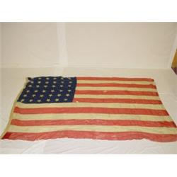 LG. MID 19TH CENT. 36 STAR AMERICAN FLAG (64" X 102")