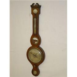 ENGLISH BANJO BAROMETER W/ BULLSEYE