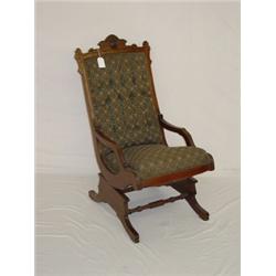 VICTORIAN WALNUT PLATFORM ROCKER