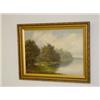 Image 1 : OIL ON ARTIST BOARD LAKE LANDSCAPE, UNSIGNED (14 1/2" X 19 1/2")