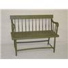 Image 1 : 45" PAINTED DEACONS BENCH SIGNED J.C. HUBBARD