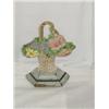 Image 1 : 7 1/2" CAST IRON BASKET FLOWERS DOORSTOP