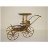 Image 1 : PAINTED VICTORIAN WOODEN DOLL STROLLER W/ SURRY TOP